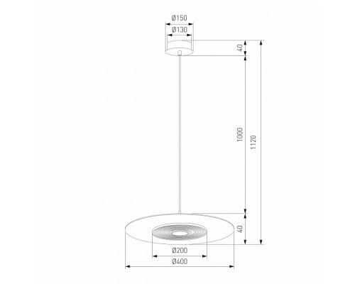 Подвесной светильник Eurosvet Kontur 40030/1 LED черный