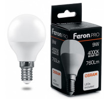 Лампа светодиодная Feron LB-1409 E14 9Вт 4000K 38078