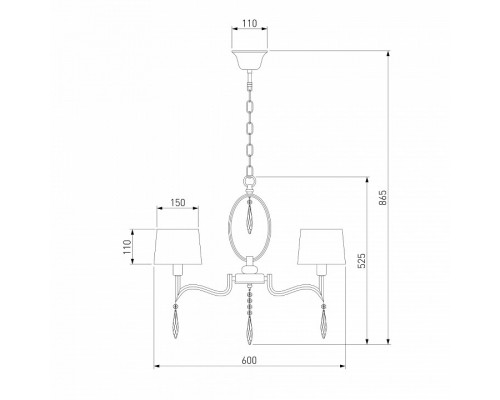 Подвесная люстра Eurosvet Madera 10127/5 хром/прозрачный хрусталь Strotskis Smart