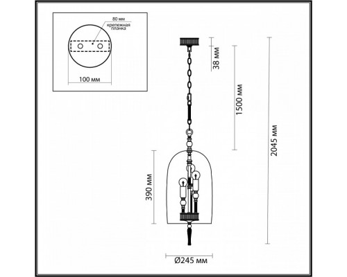 Подвесной светильник Odeon Light Bell 4892/3