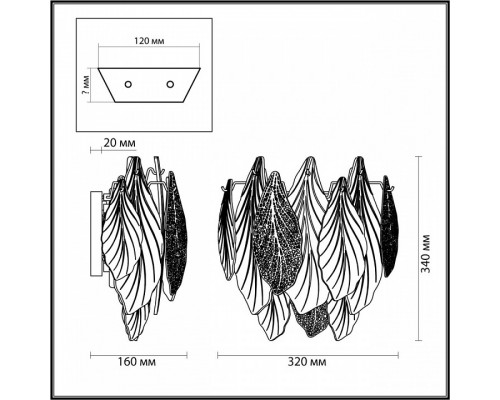 Бра Odeon Light Lace 5052/3W