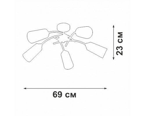 Люстра на штанге Vitaluce V2850 V2850-1/5PL