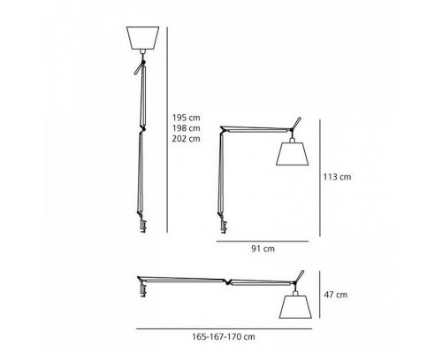 Основание для торшера Artemide Tolomeo Mega 0778010A