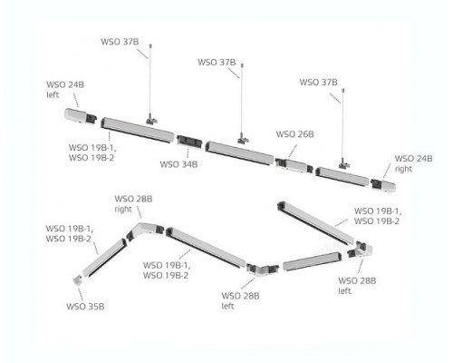 Соединитель гибкий для треков Italline WSO WSO 560 black