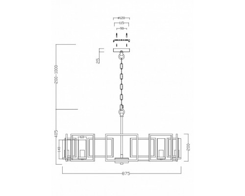 Подвесная люстра Maytoni Bowi H009PL-08G