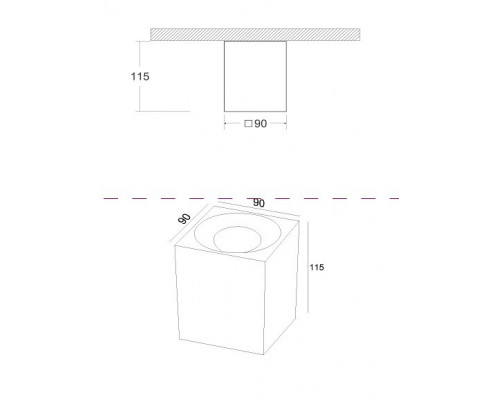 Накладной светильник Maytoni Slim C013CL-01B