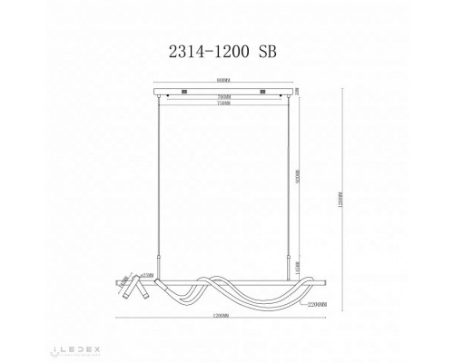 Светильник на штанге iLedex Cross 2313-1200 SB