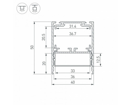 Профиль накладной Arlight SL-LINE 044670