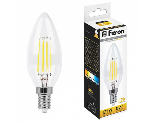 Лампа светодиодная Feron LB-58 E14 5Вт 2700K 25572