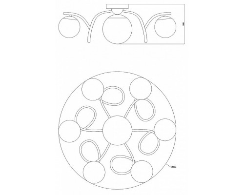 Потолочная люстра Moderli Circle V1150-5C