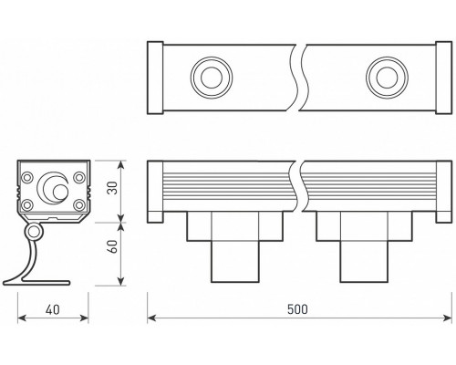 Настенный прожектор Arlight Line wallwasher 37369