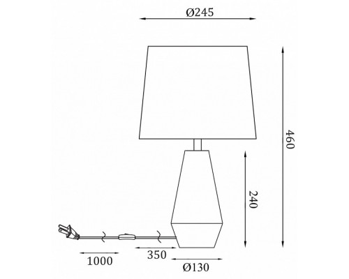 Настольная лампа декоративная Maytoni Calvin Table Z181-TL-01-W