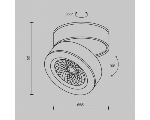 Накладной светильник Maytoni Magic C022CL-7W4K-B-1