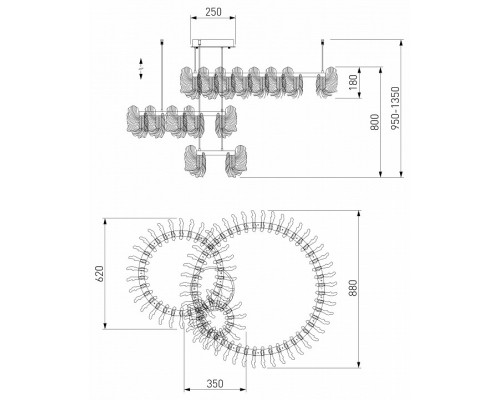 Подвесной светильник Bogate's Farfalla 90374/3