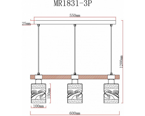 Подвесной светильник MyFar Olivia MR1831-3P