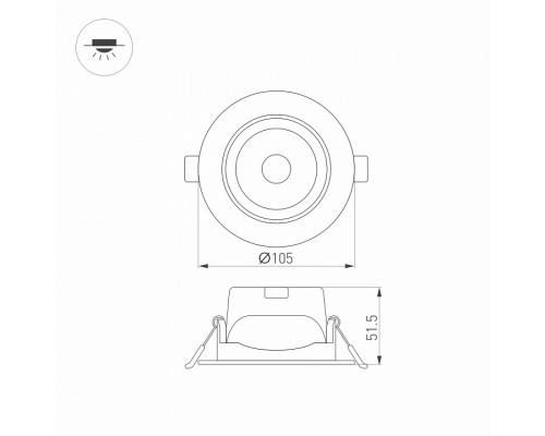 Встраиваемый светильник Arlight POLAR 032311