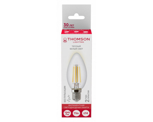 Лампа светодиодная Thomson Filament Candle E14 11Вт 2700K TH-B2071