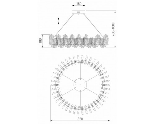 Подвесной светильник Bogate's Farfalla 90375/1