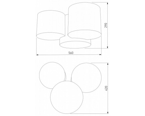 Потолочная люстра TK Lighting Mona 6591 Mona Nature