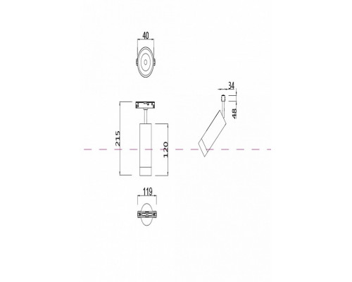 Светильник на штанге Maytoni Focus LED TR019-2-7W4K-B