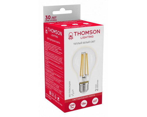 Лампа светодиодная Thomson Filament A60 E27 13Вт 2700K TH-B2367