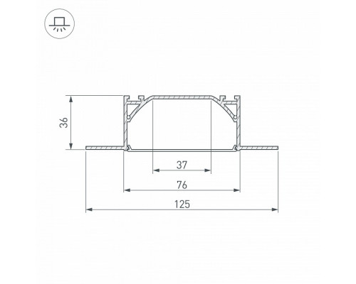 Профиль встраиваемый Arlight Arh-Linia72 25025