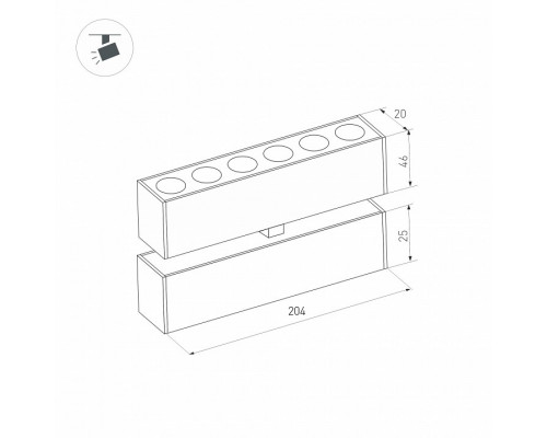 Накладной светильник Arlight MAG-25 034217