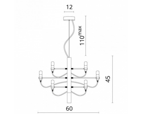 Подвесная люстра Divinare Molto 8030/02 LM-18