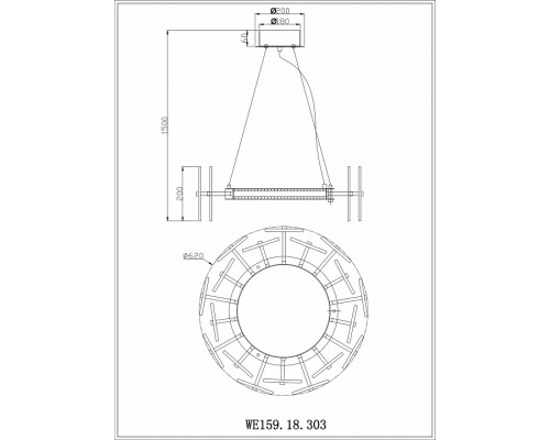 Подвесной светильник Wertmark Nicola WE159.18.303