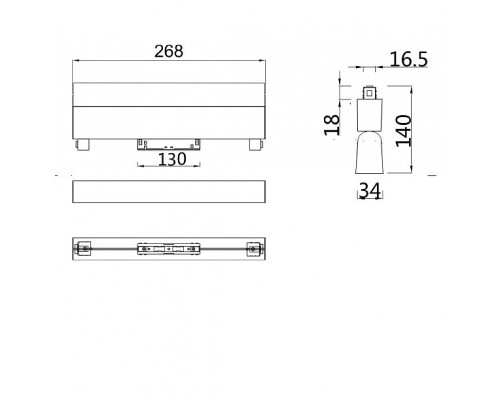 Накладной светильник Maytoni BASIS TR013-2-20W3K-B