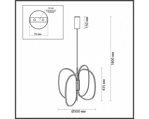 Подвесная люстра Odeon Light Piuma 6665/53L