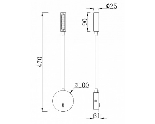 Бра Maytoni Stem C035WL-L3MG3K