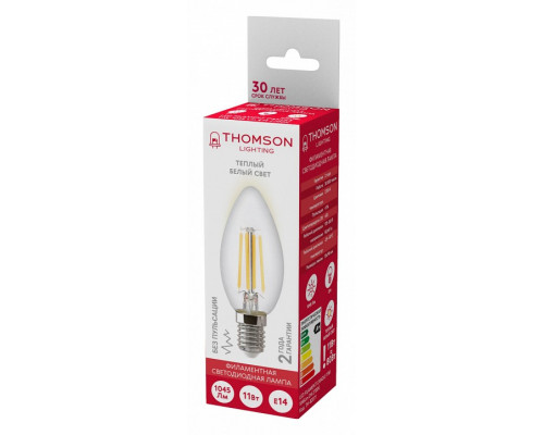 Лампа светодиодная Thomson Filament Candle E14 11Вт 2700K TH-B2071