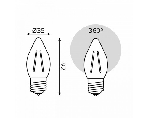 Лампа светодиодная Gauss Filament E27 7Вт 2700K 103802107