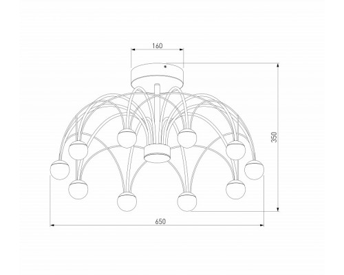 Люстра на штанге Eurosvet Ragno 90035/10 LED черный