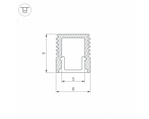 Профиль встраиваемый Arlight SL-MINI-8-2000 ANOD 019322