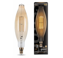 Лампа светодиодная Gauss LED Vintage Filament E27 6Вт 2400K 155802008