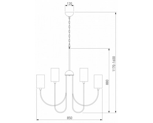 Подвесная люстра Eurosvet Abbey 60164/10 никель