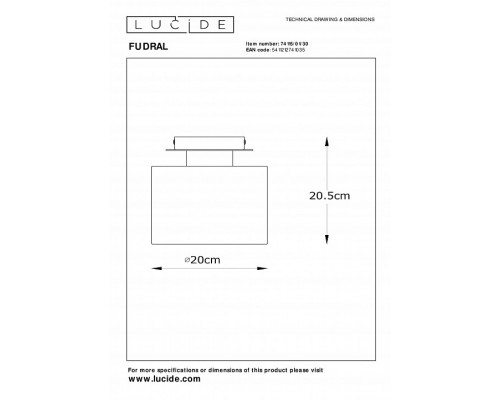 Накладной светильник Lucide Fudral 74115/01/30