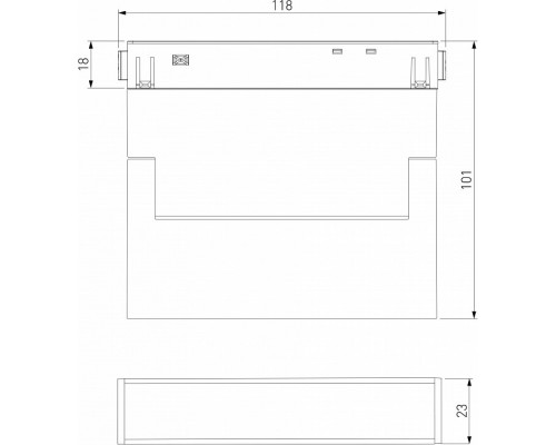 Накладной светильник Elektrostandard Slim Magnetic a063558