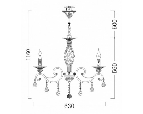 Подвесная люстра Maytoni Grace ARM247-06-G