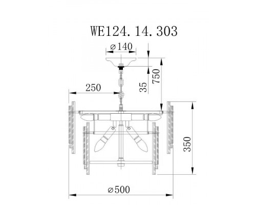 Подвесной светильник Wertmark Agati WE124.14.303