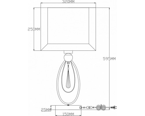 Настольная лампа декоративная Moderli Dark V2582-1T