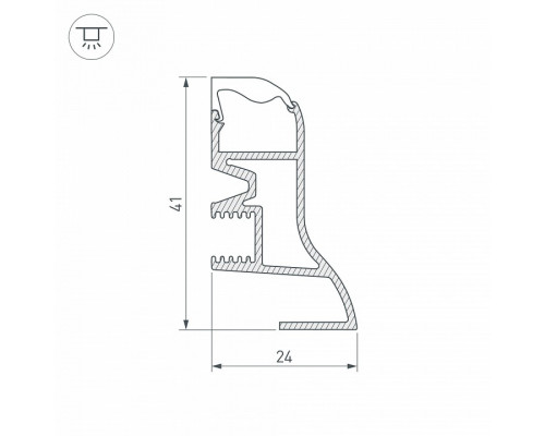 Профиль для плинтусов Arlight ARH-PLINTUS 026604