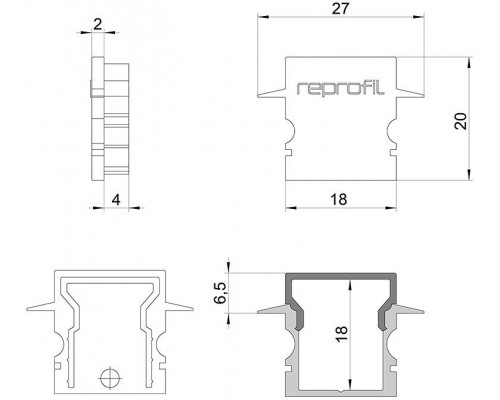 Набор из 10 заглушек для профиля Deko-Light H-ET-02-12 979072