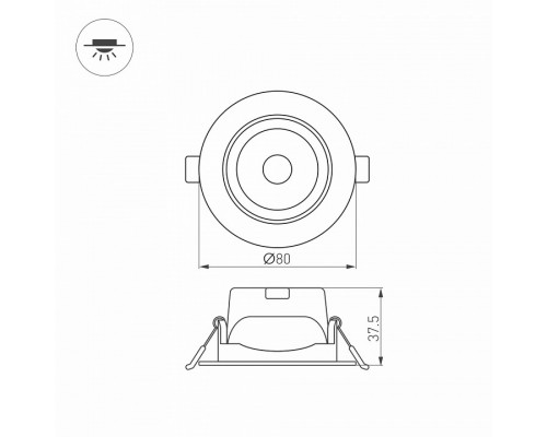 Встраиваемый светильник Arlight POLAR 032309