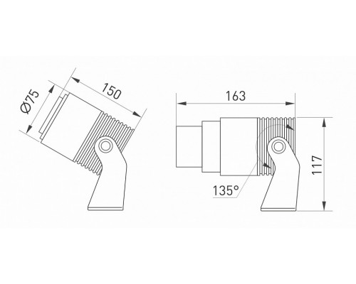 Настенно-потолочный прожектор Arlight Ray 032562