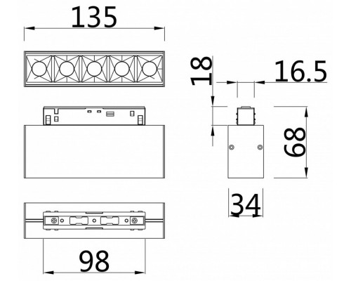 Накладной светильник Maytoni Points TR014-2-10W3K-W