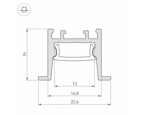 Профиль встраиваемый Arlight SL-COMFORT 031769