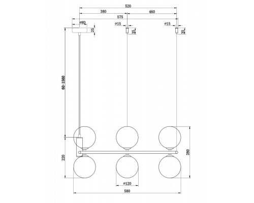 Подвесная люстра Maytoni Ring MOD013PL-06B